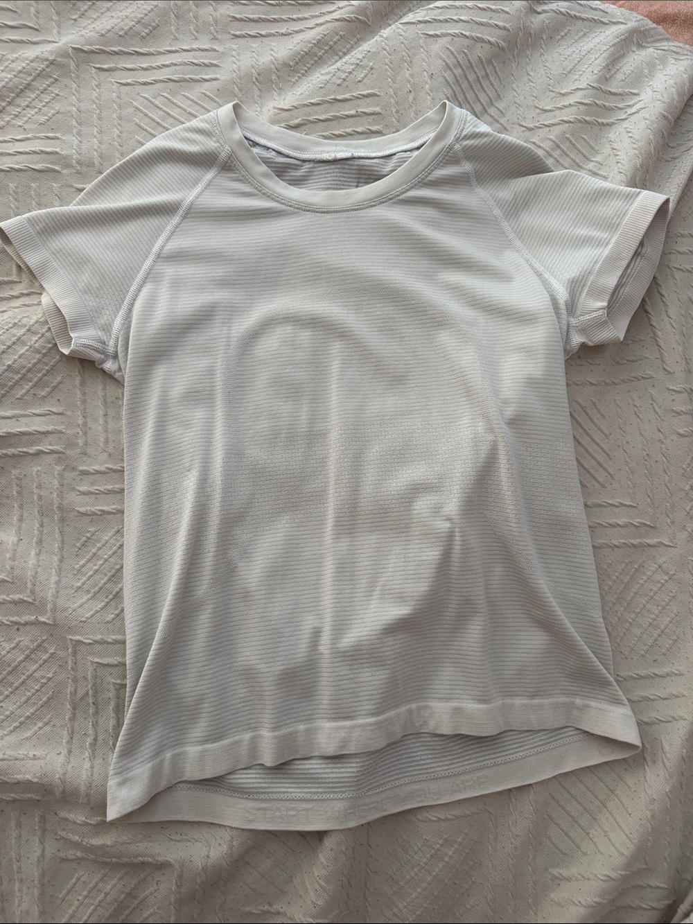 lululemon athletica White Short Sleeve Crewneck Tee